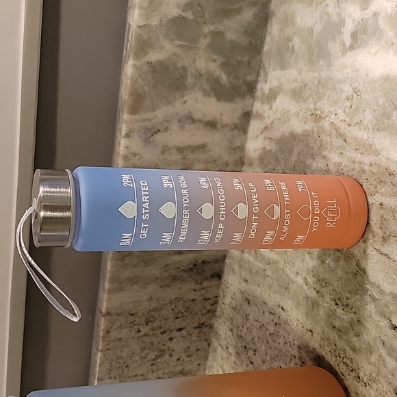 NWOT 3pc Water Bottle Set gradient blue and orange - Picture 8 of 8